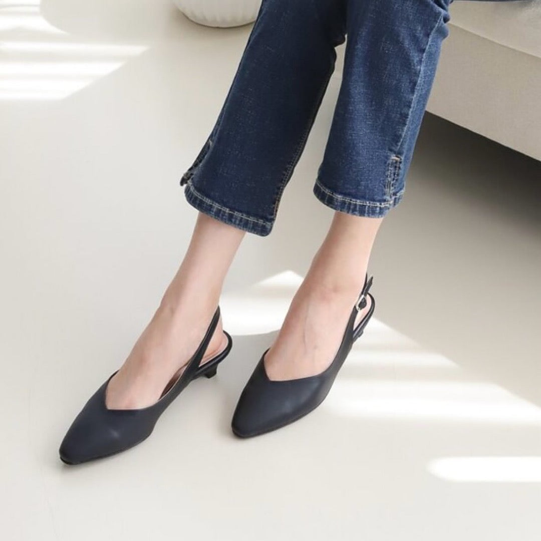 24YR1816 Basic Little Heel Shoes 3cm