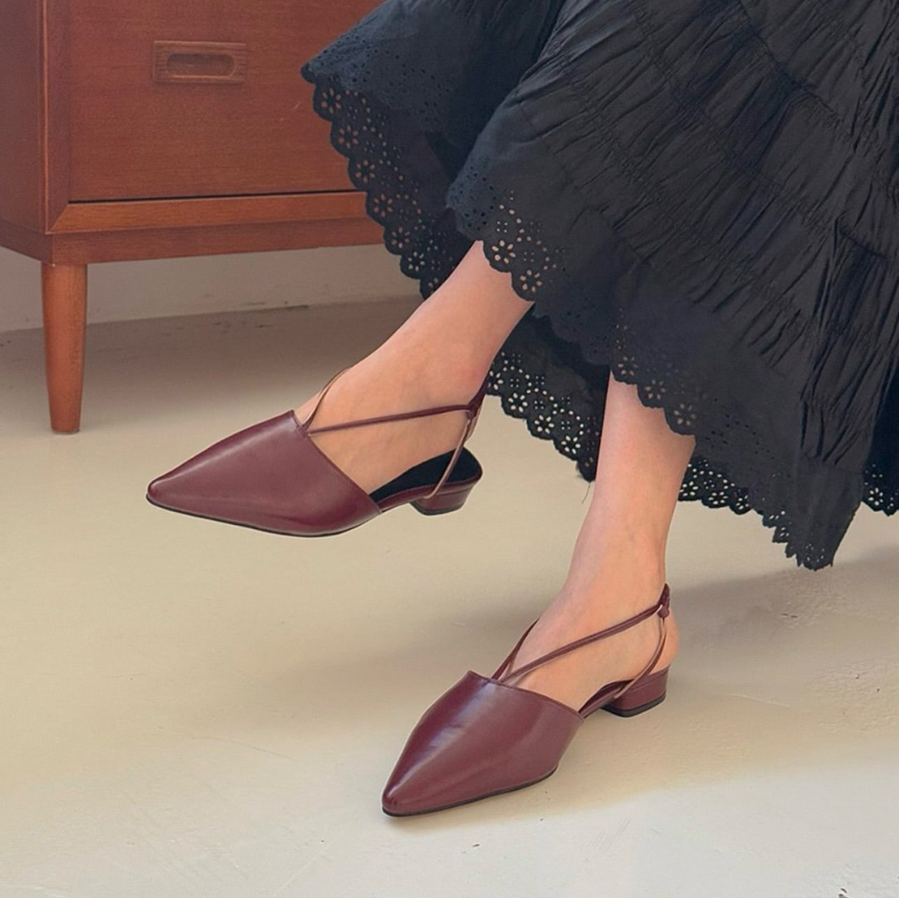 25YR0210 尖頭Sling Back Shoes 2cm