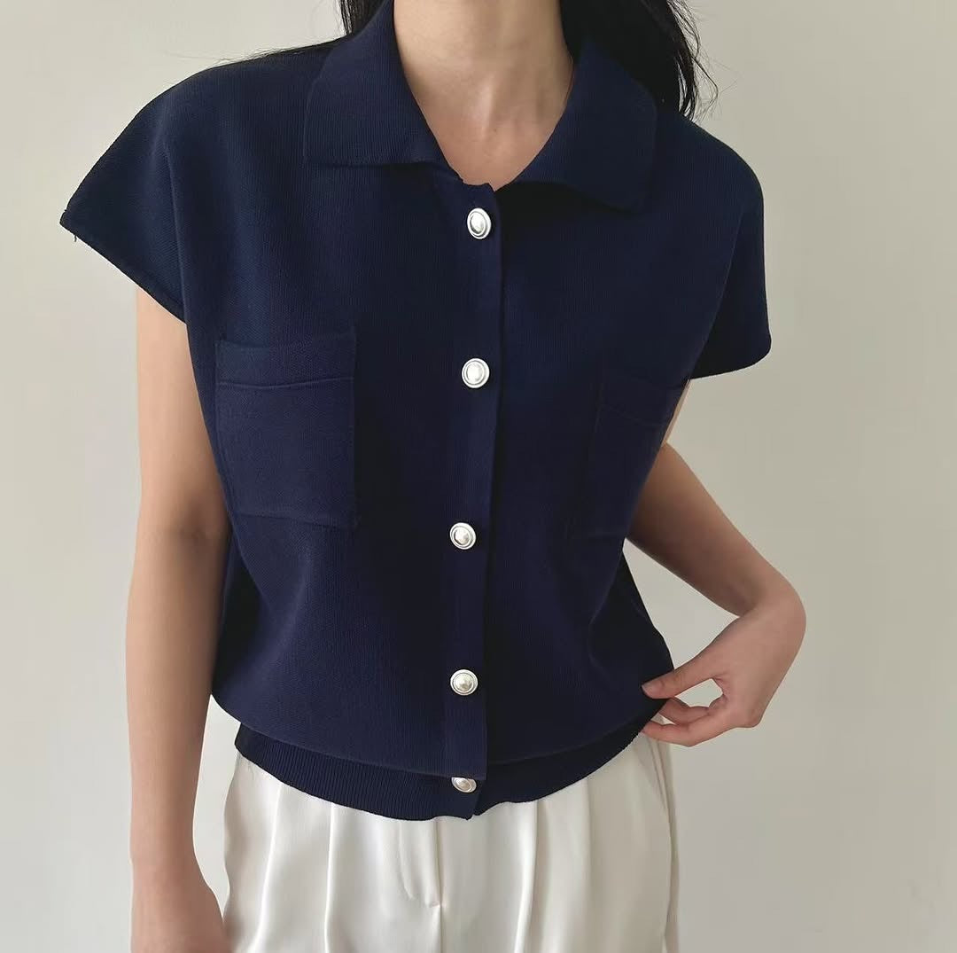 25YR1010 小香風反領Top