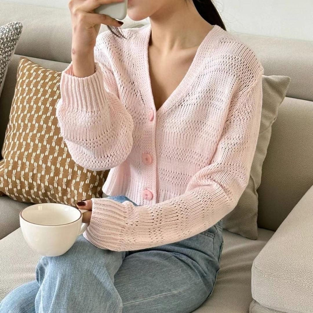 23YR0705 3 button cardigan