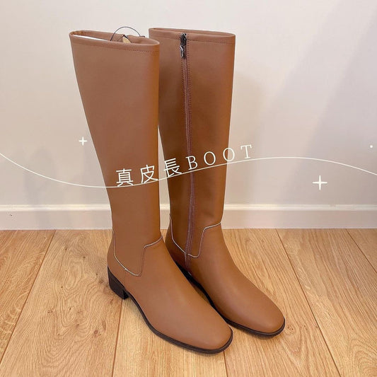23YR2008 真皮長boot 4cm