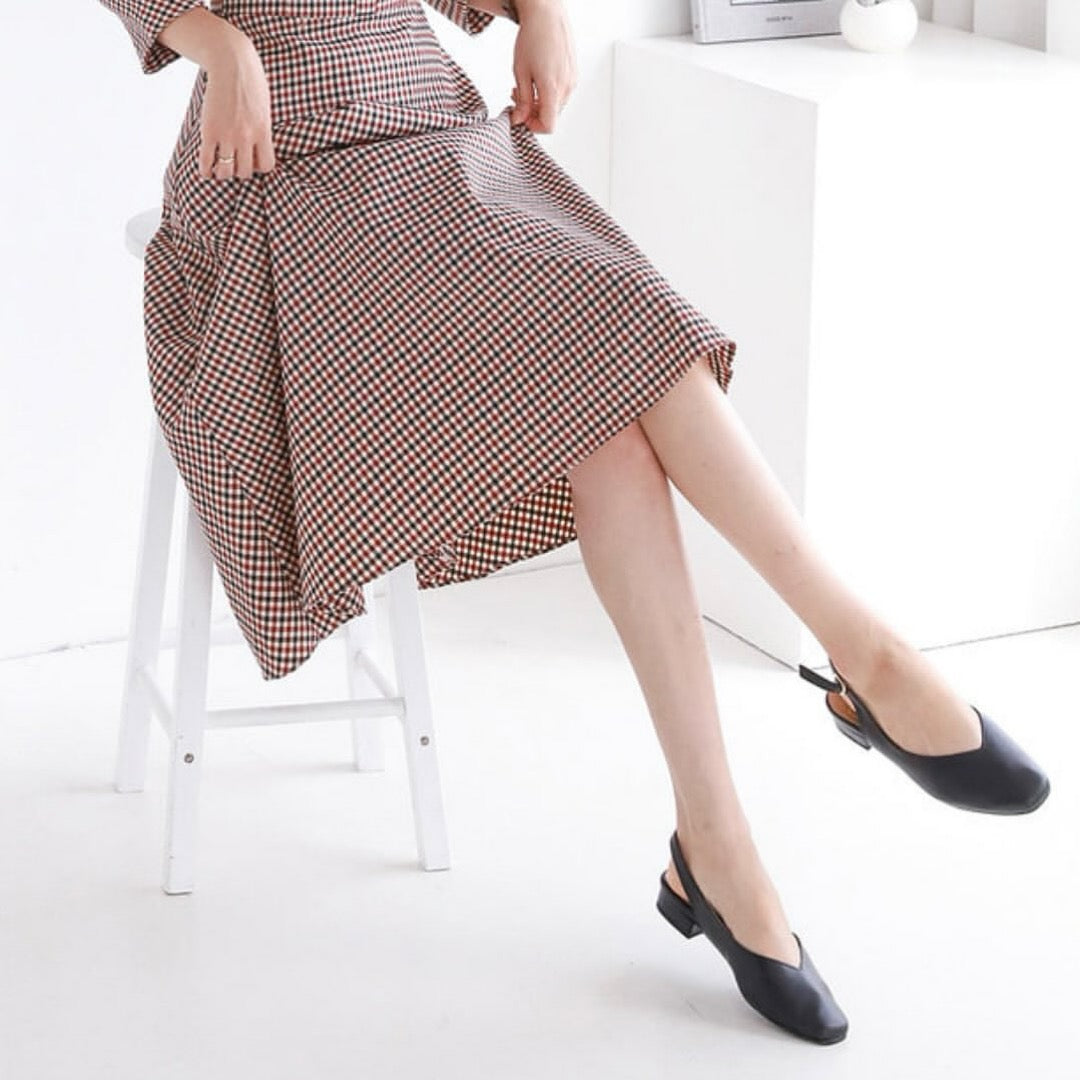 24YR1724 Basic Sling Back Shoes 2cm