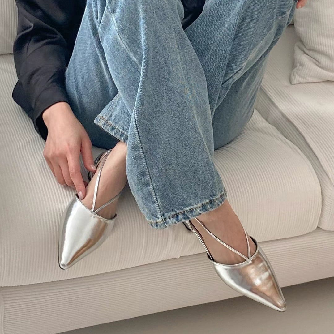 25YR0210 尖頭Sling Back Shoes 2cm
