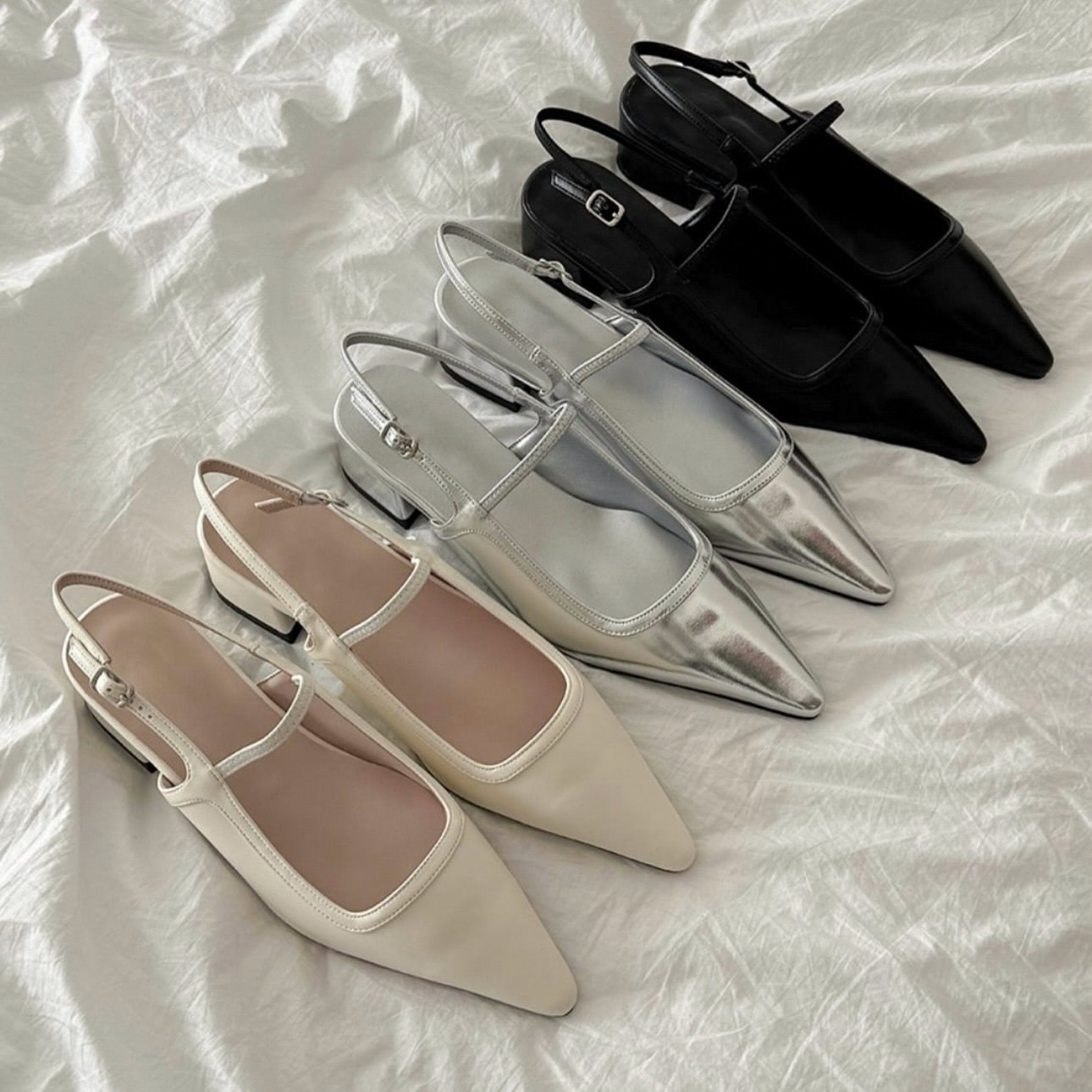 25YR0206 Sling Back Shoes 3cm