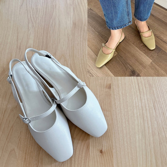 24YR0928 Slingback Shoes 1cm