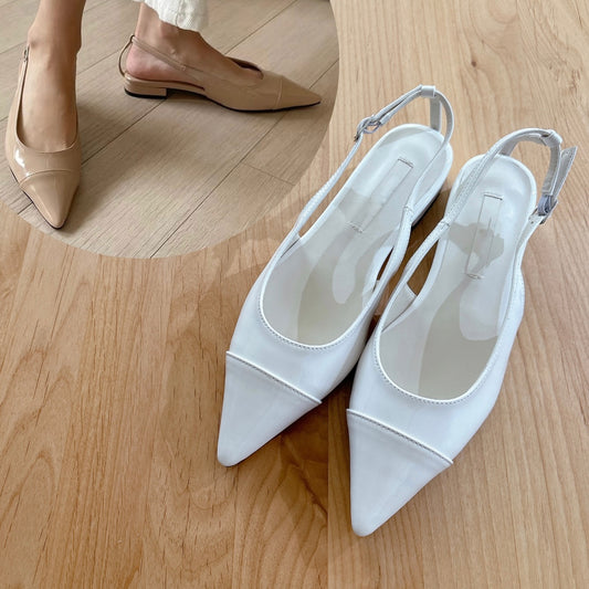 24YR1108 Nude Sling Back 2cm