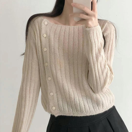 24YR2120 Button Knit Top