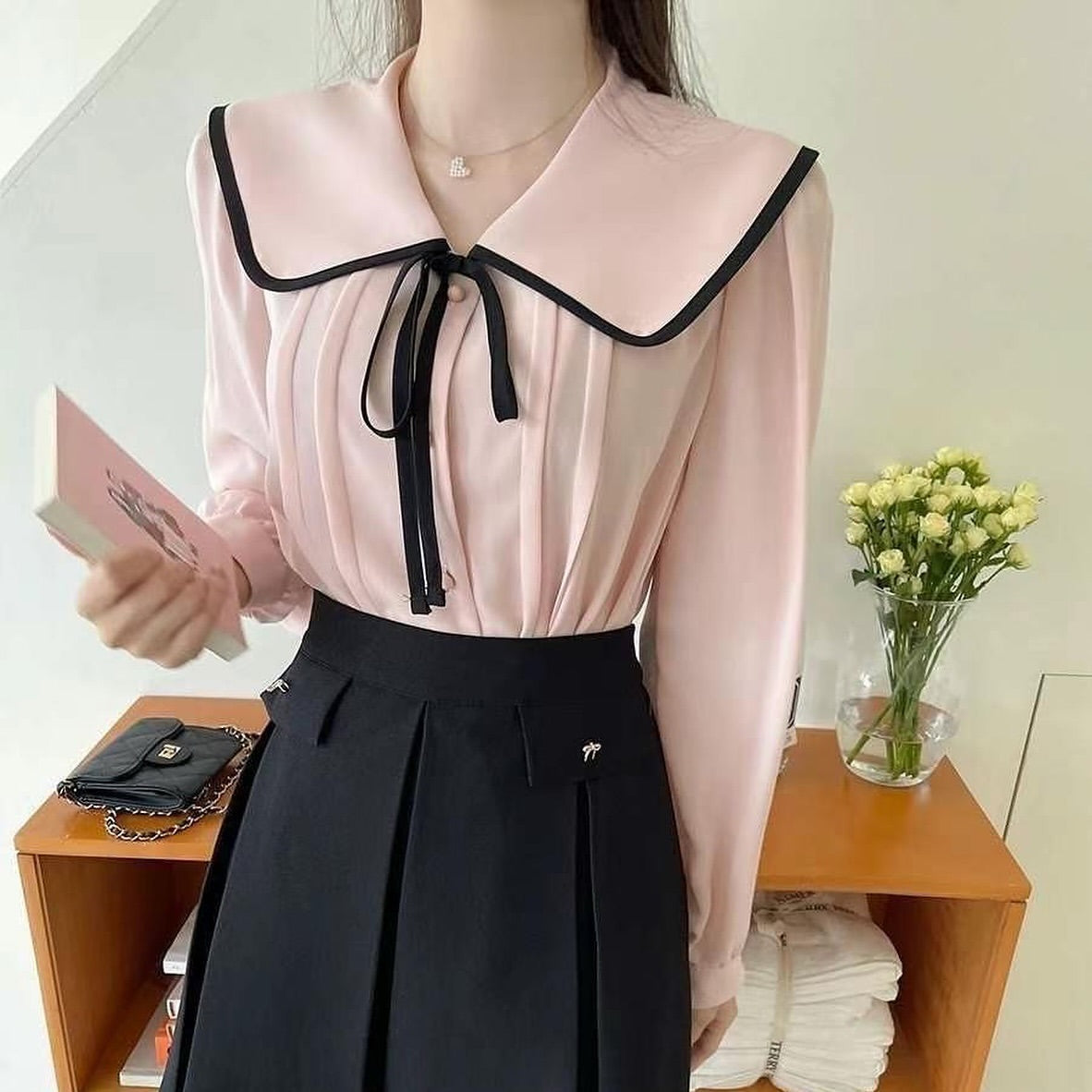 24YR2025 Ribbon Blouse