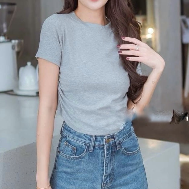24YR1147 短袖皺褶