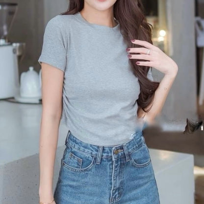 24YR1147 短袖皺褶