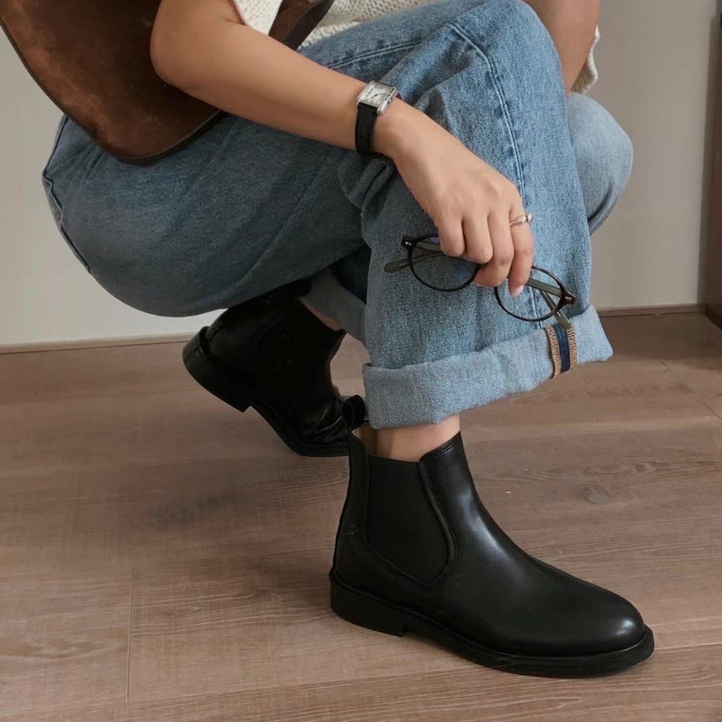 24YR2015 牛皮短boot 3cm