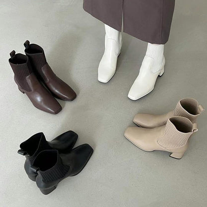 23YR2311 拼皮橡筋boot 6cm