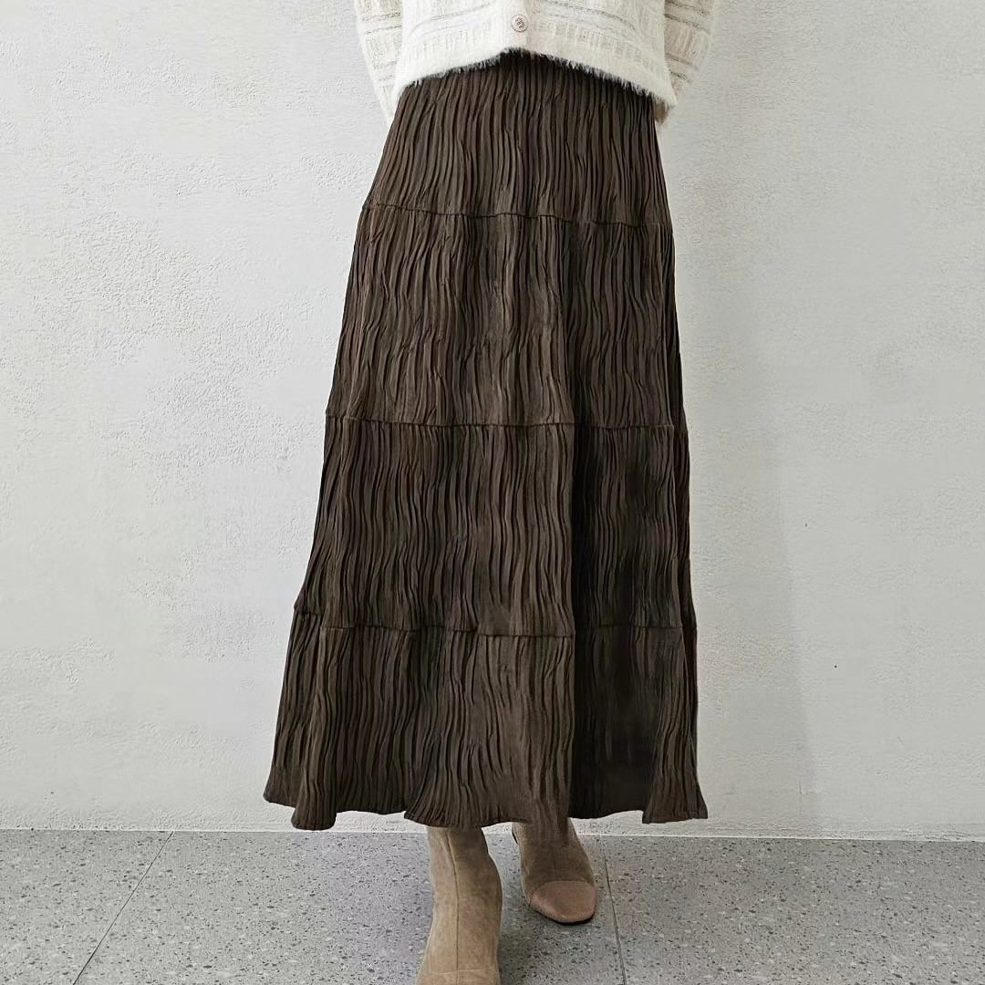 24YR2331 Ruffle Long Skirt