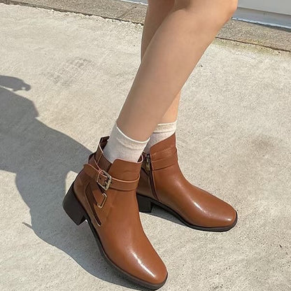 24YR2502 真皮短boot 4cm