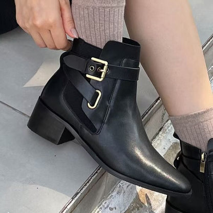 24YR2502 真皮短boot 4cm