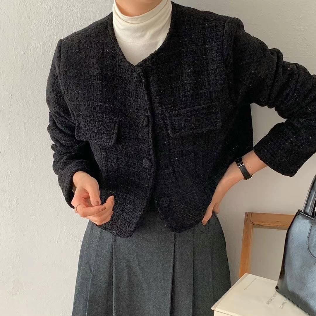 24YR2549 Tweed Cardigan