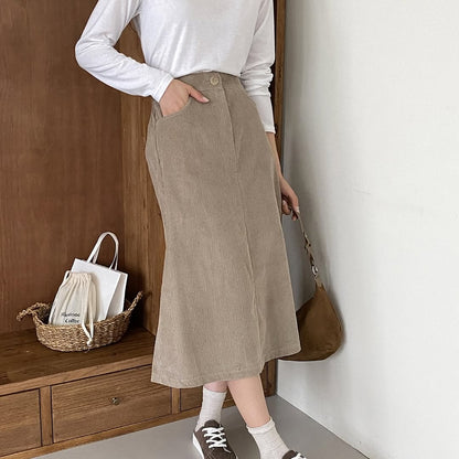 24YR2541 A-Line Long Skirt