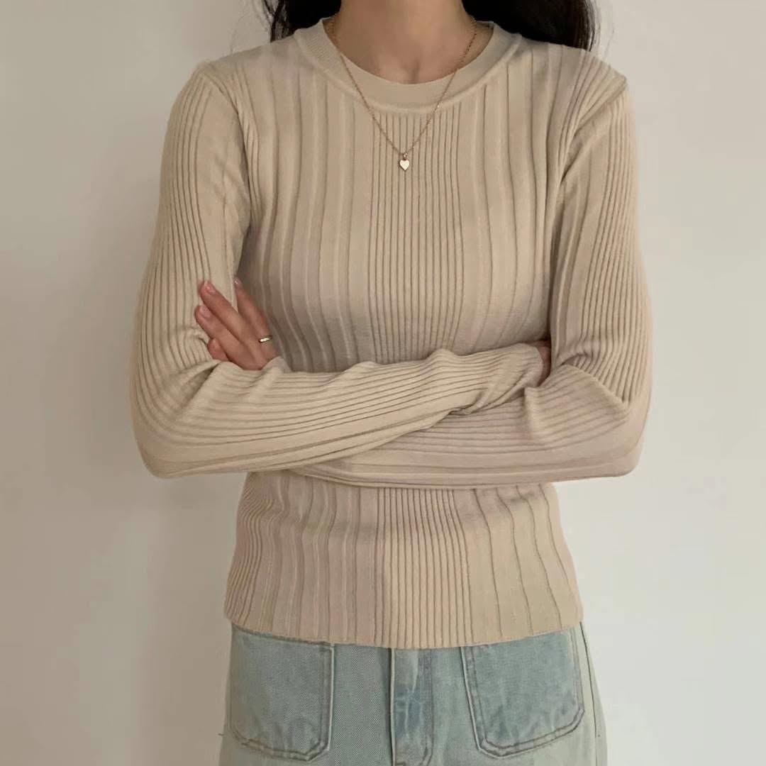 24YR2543 Round Neck Knit Top