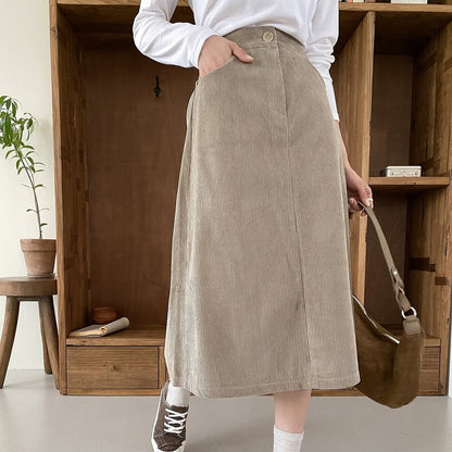 24YR2541 A-Line Long Skirt