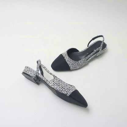 25YR0806 Tweed Sling Back 2cm