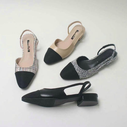 25YR0806 Tweed Sling Back 2cm
