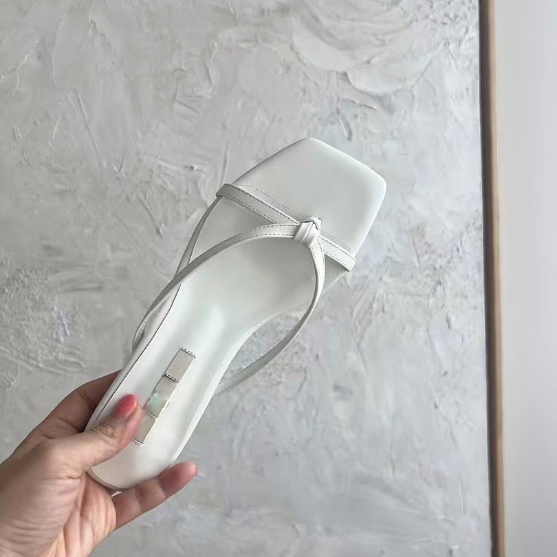 25YR0901 Ribbon Heel Sandal 4cm