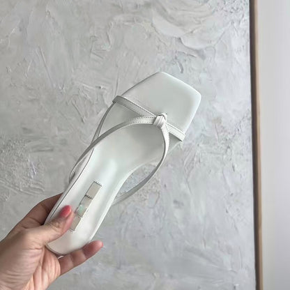 25YR0901 Ribbon Heel Sandal 4cm
