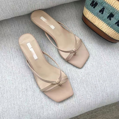 25YR0901 Ribbon Heel Sandal 4cm