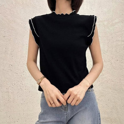 24YR1028 Double Ruffle Top