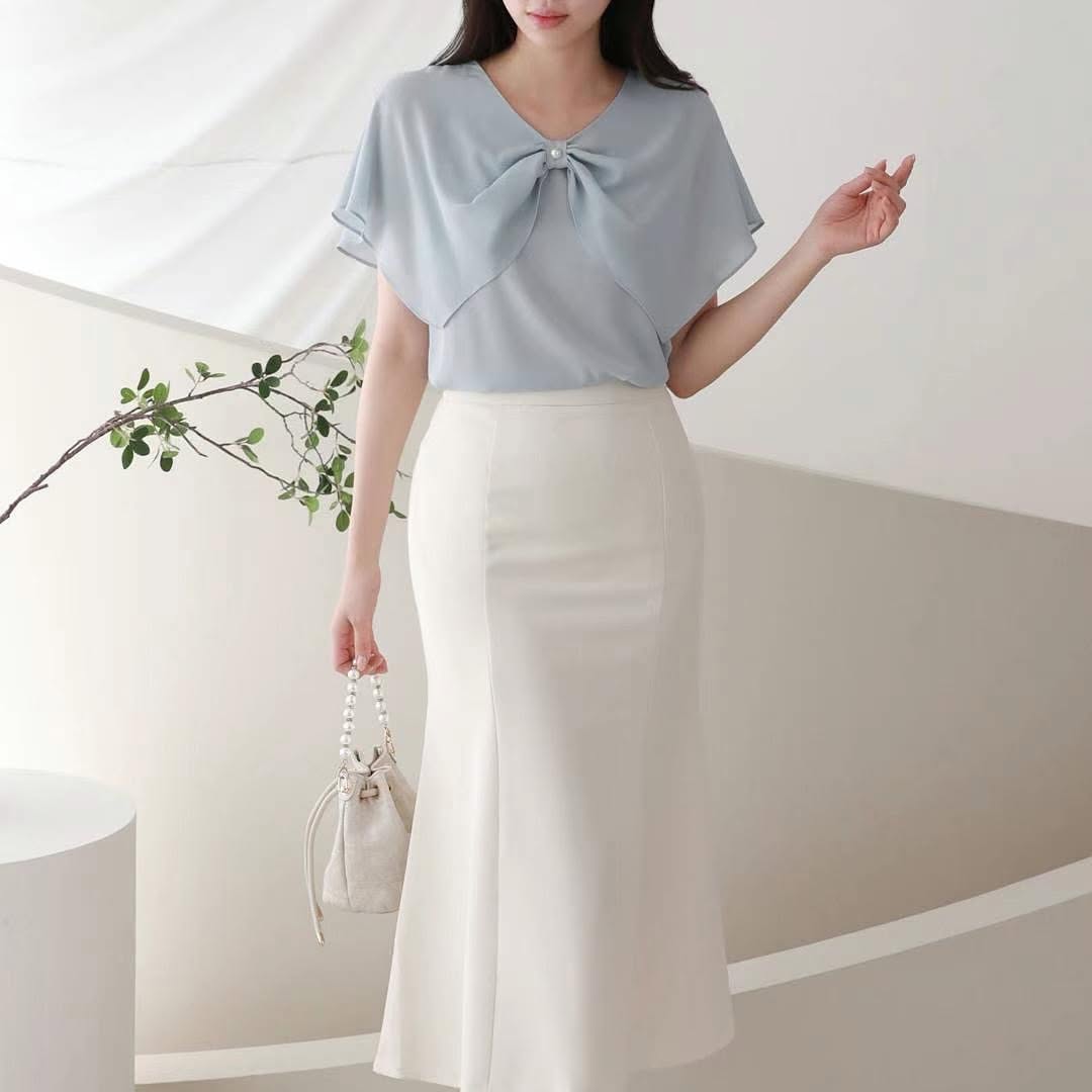 25YR1035 Ribbon Blouse