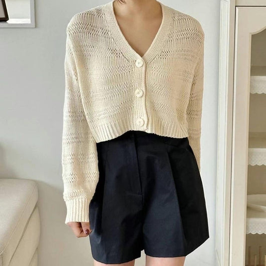 23YR0705 3 button cardigan