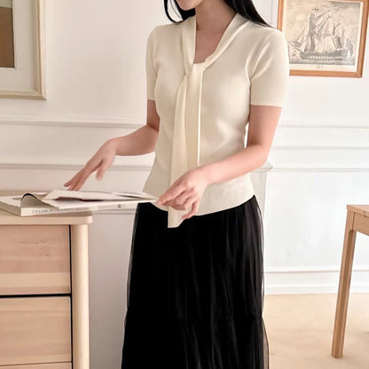 25YR1103 V Neck Knit Set