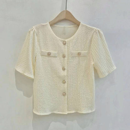 25YR1235 小香風皺皺Top