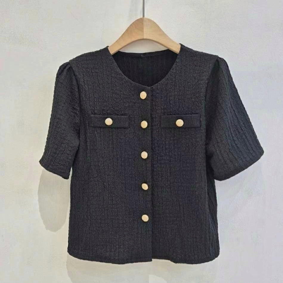 25YR1235 小香風皺皺Top