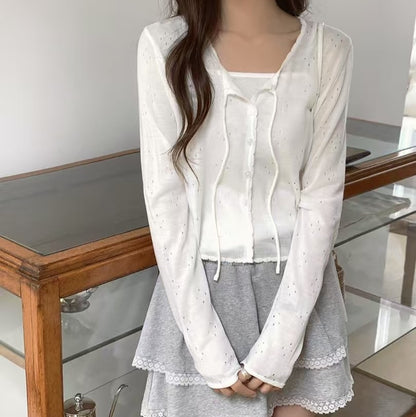 25YR1233 Ribbon Cardigan