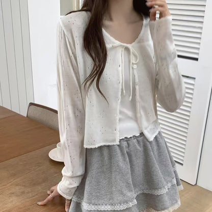 25YR1233 Ribbon Cardigan