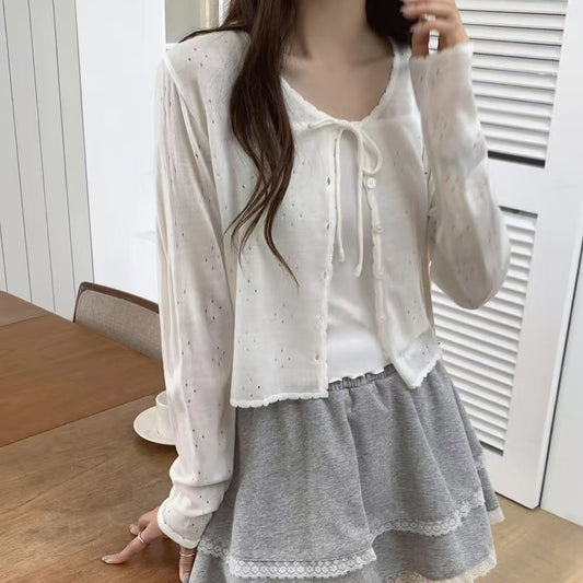25YR1233 Ribbon Cardigan