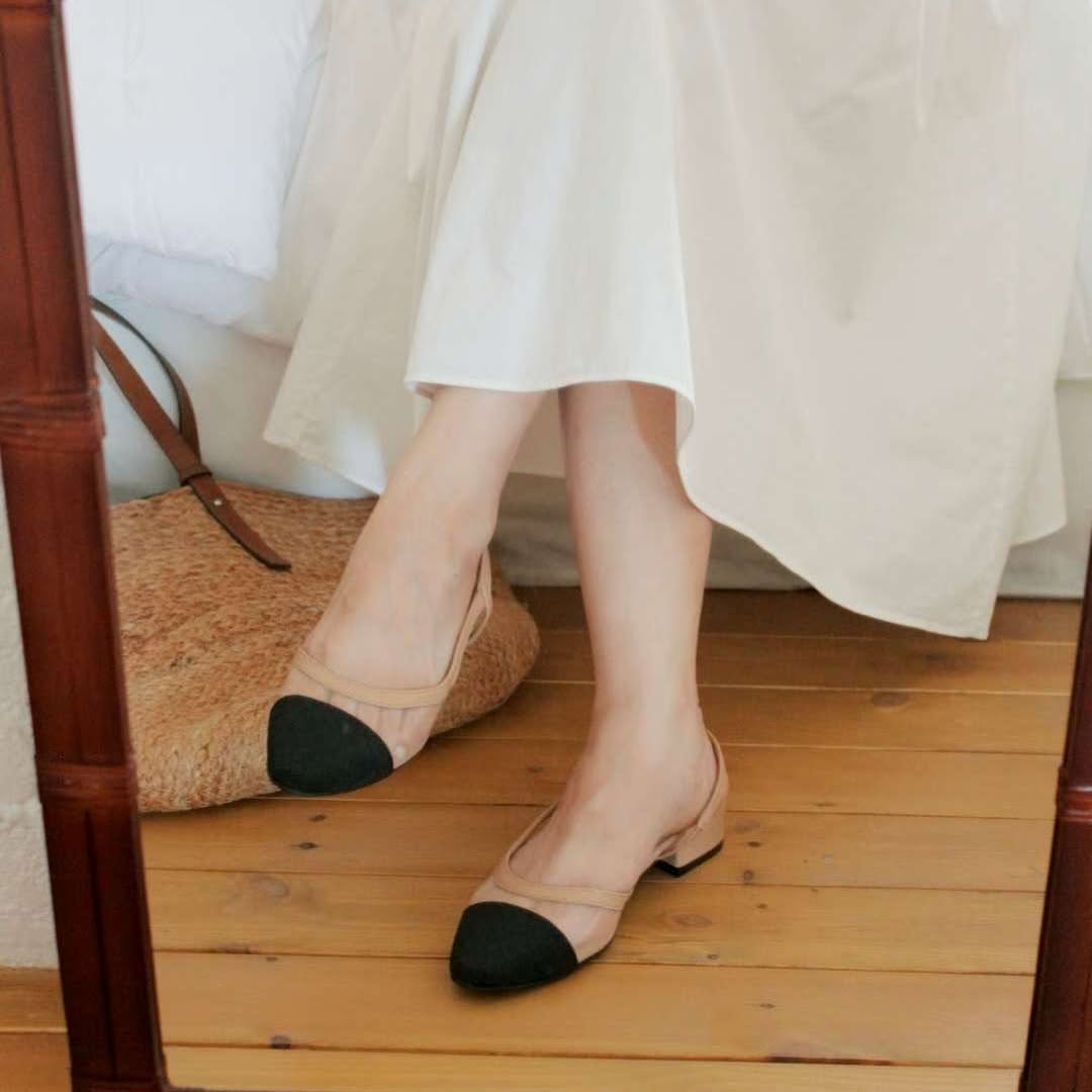 25YR1501 Sling Back Match Shoes 3cm