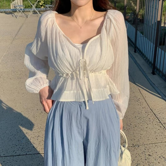 25YR1607 Ribbon Blouse
