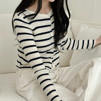 25YR1622 Stripe Cardigan