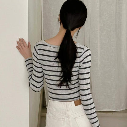 25YR1622 Stripe Cardigan