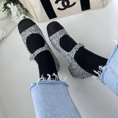25YR1707 2100 Tweed Mary Jane 2cm
