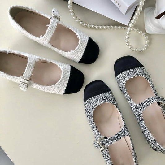 25YR1707 2100 Tweed Mary Jane 2cm