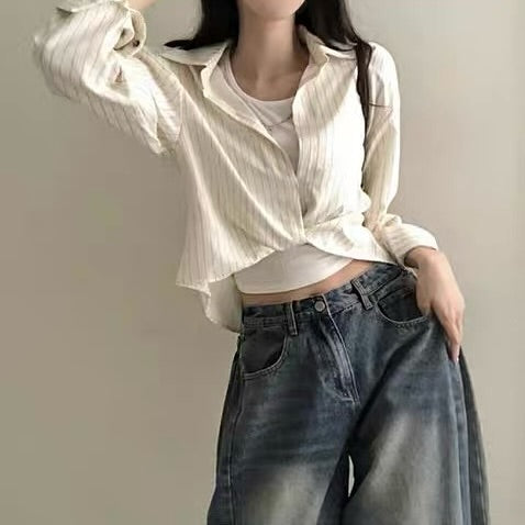 25YR1716 Stripe Shirt Set