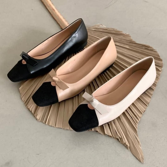 25YR1719 拼色Ribbon Shoes