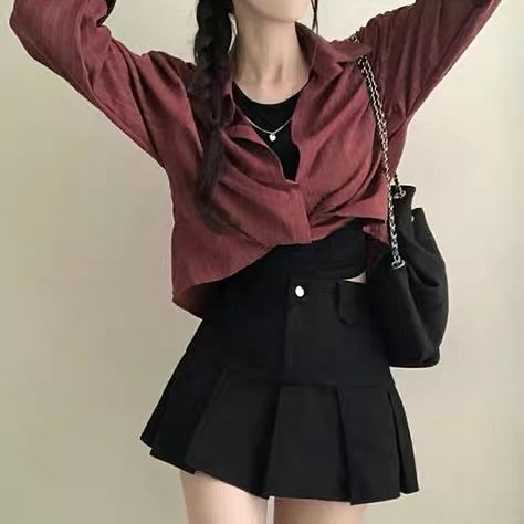 25YR1716 Stripe Shirt Set
