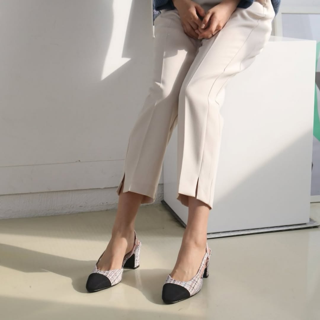 25YR1814 Sling Back Shoes 6cm