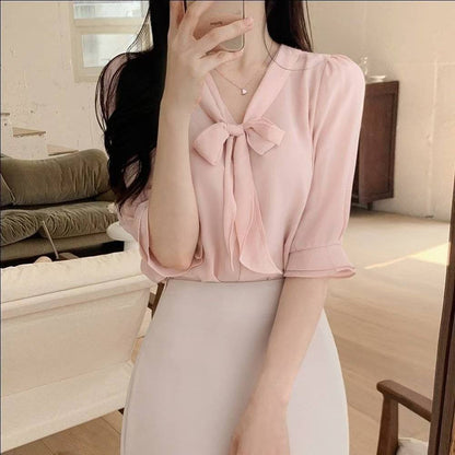 25YR1811 Ribbon Blouse