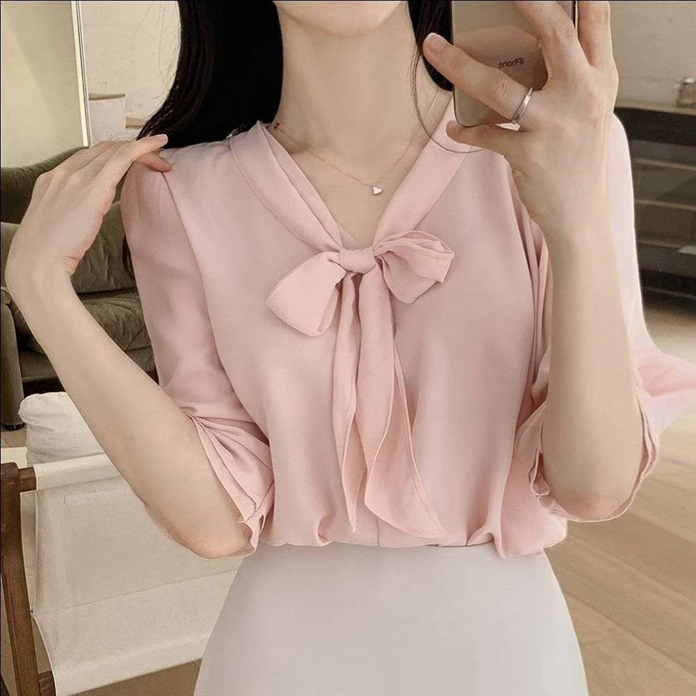 25YR1811 Ribbon Blouse