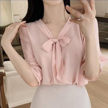 25YR1811 Ribbon Blouse